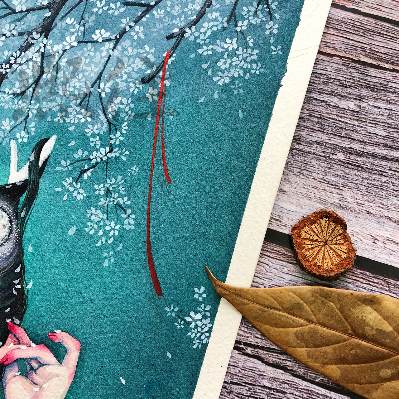 水彩原创插画人物