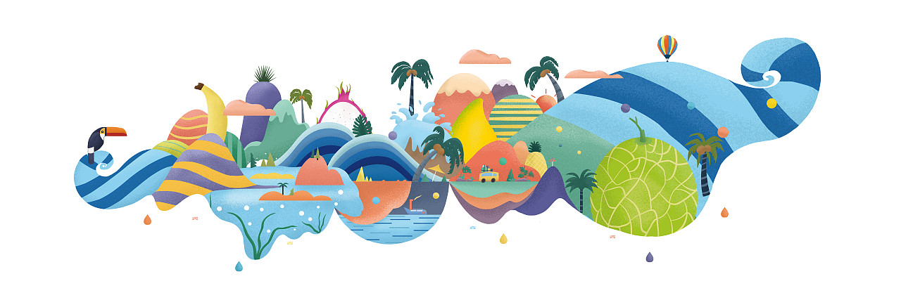 海南|插画|商业插画|白川鲸 - 原创作品 - 站酷 (zcool)