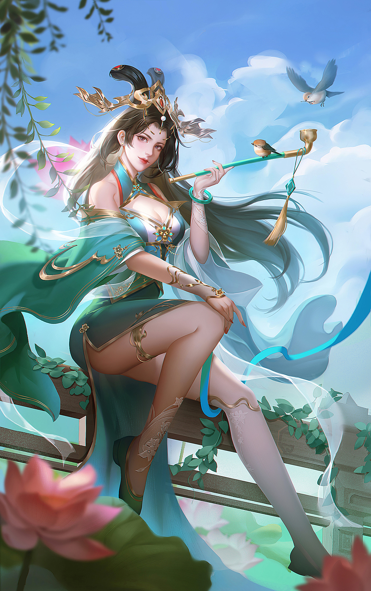 国风练习-荷花池的游玩