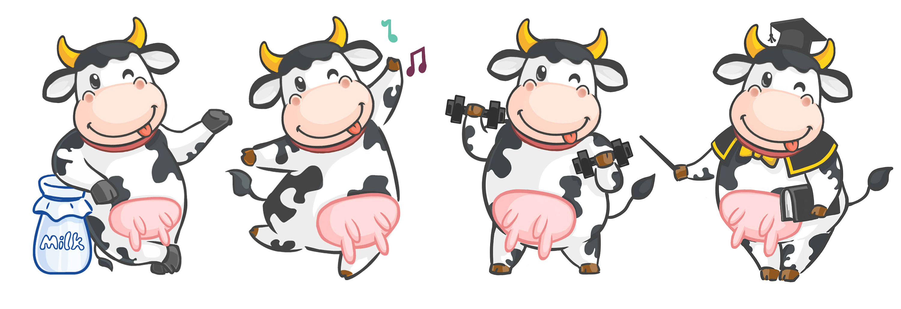 [品牌设计已商用] 小奶牛——形象logo设计,吉祥物设计