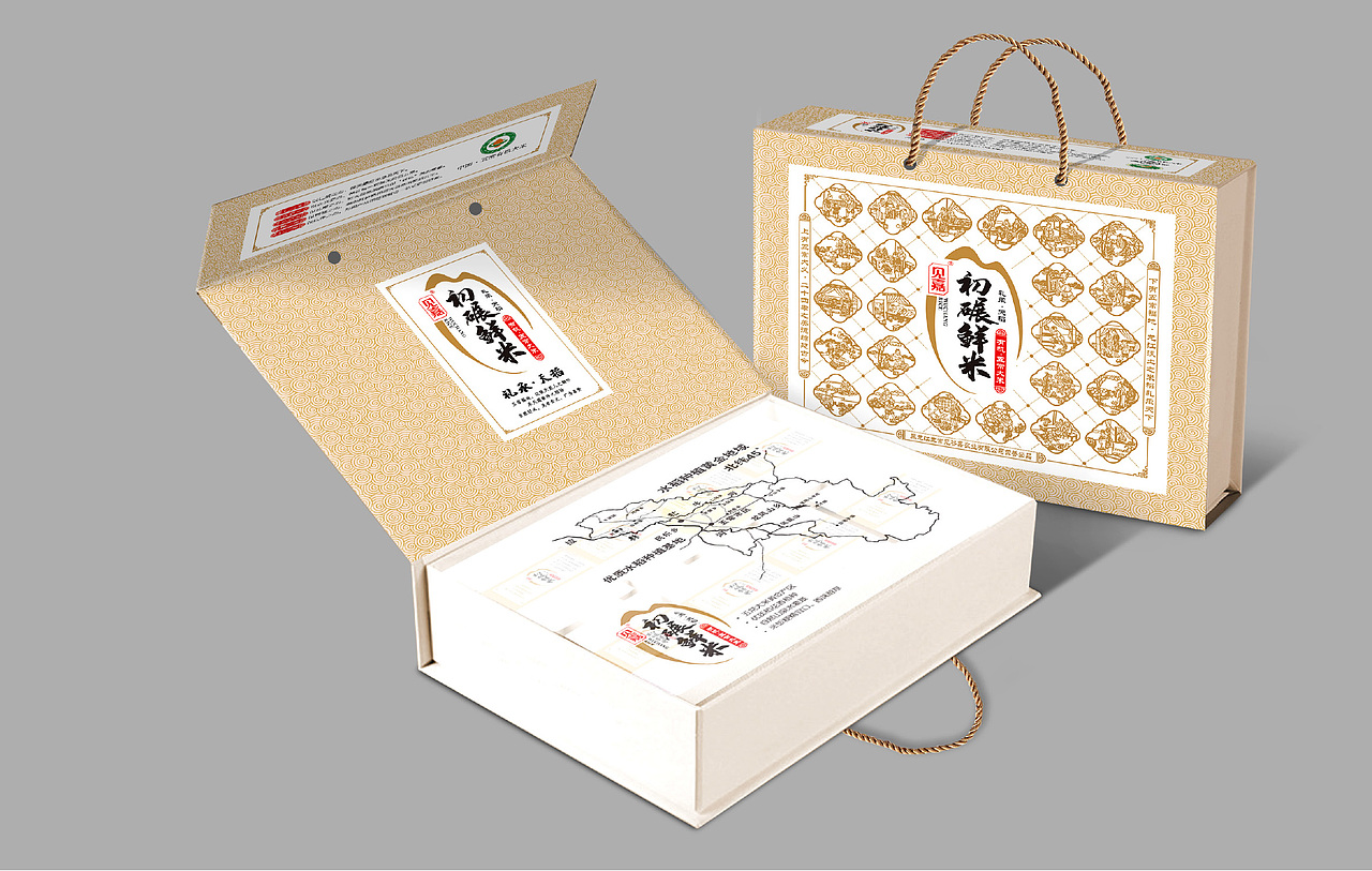 一木品牌设计-初碾鲜米有机礼盒·二十四孝(图ZMTg1NTk3NjQw) - 包装 - 站酷设计师一木品牌工作室原创素材 - 站酷ZCOOL