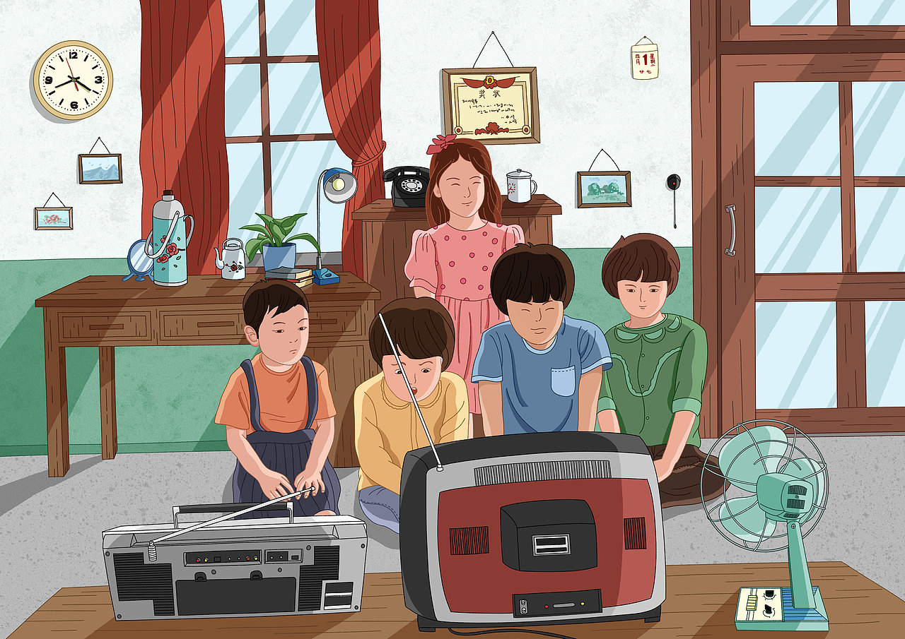 八十年代（图ZMjU1MzQ2Mzc2） - 商业插画 - 站酷设计师若木wang原创素材 - 站酷ZCOOL