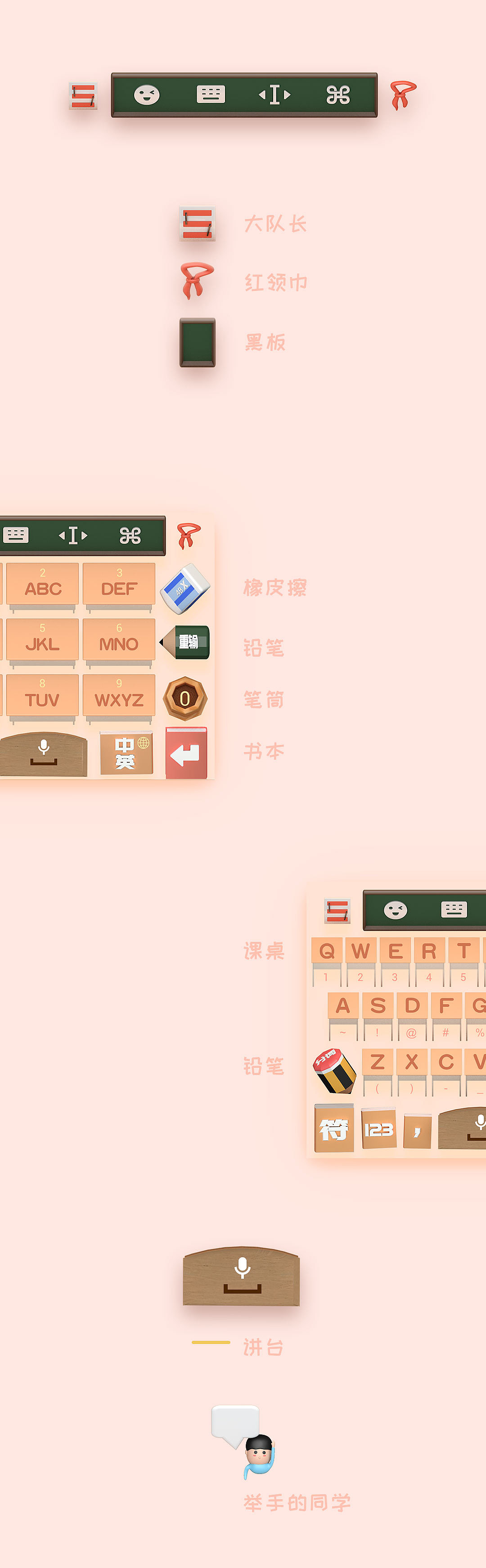 青春学堂-搜狗输入法（图ZODA4NzA3NzY=） - 主题/皮肤 - 站酷设计师炒粉不加冰原创素材 - 站酷ZCOOL