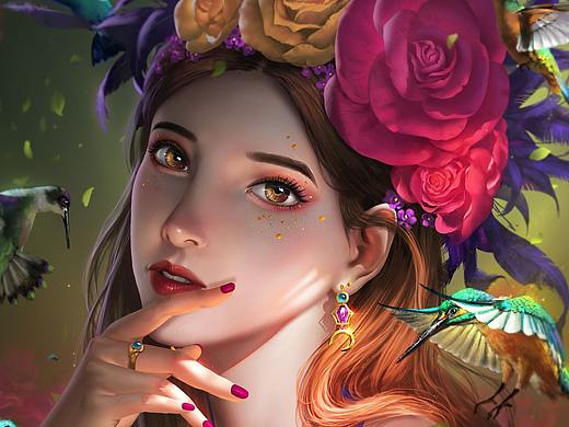 摘面具的女孩
