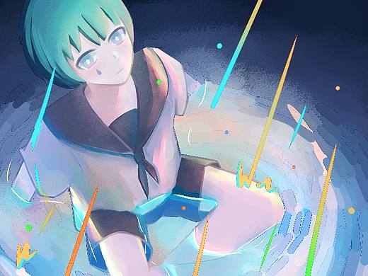 原创插画｜沉溺于星河的我