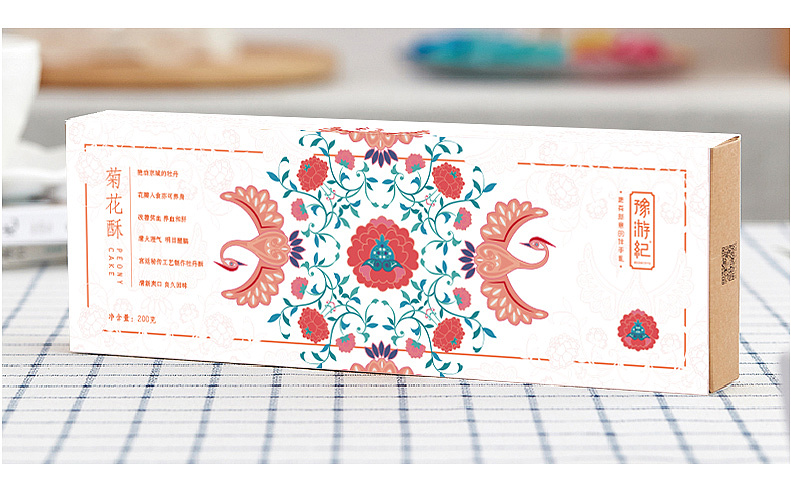 传统纹样风格的食品包装