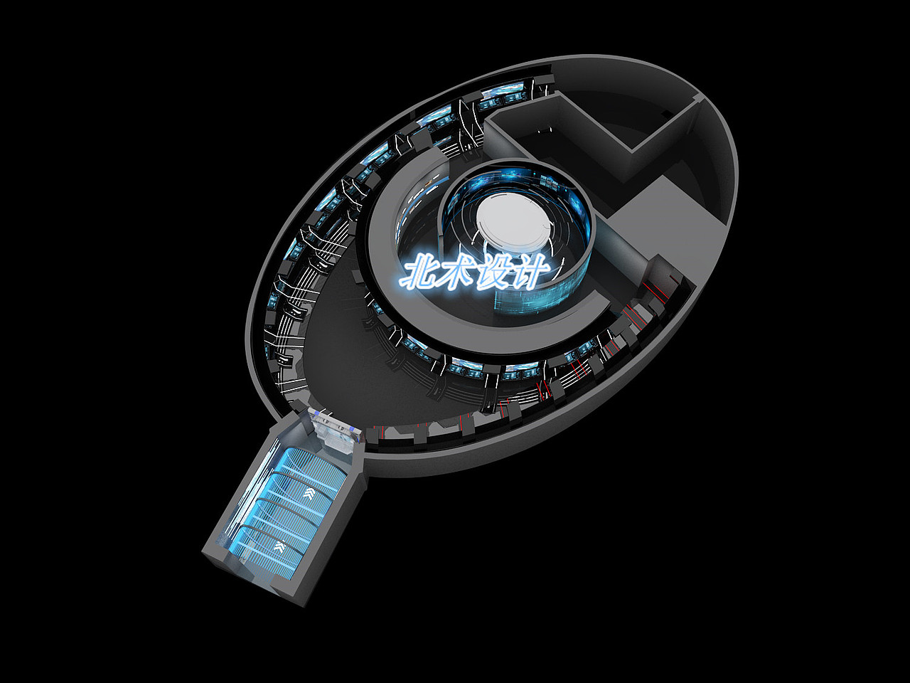 空间站文化展厅科技感