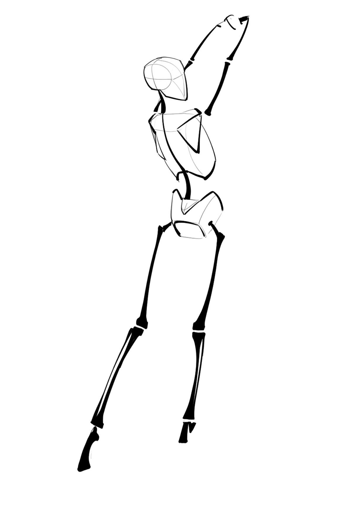 九种不同站姿的火柴人动态