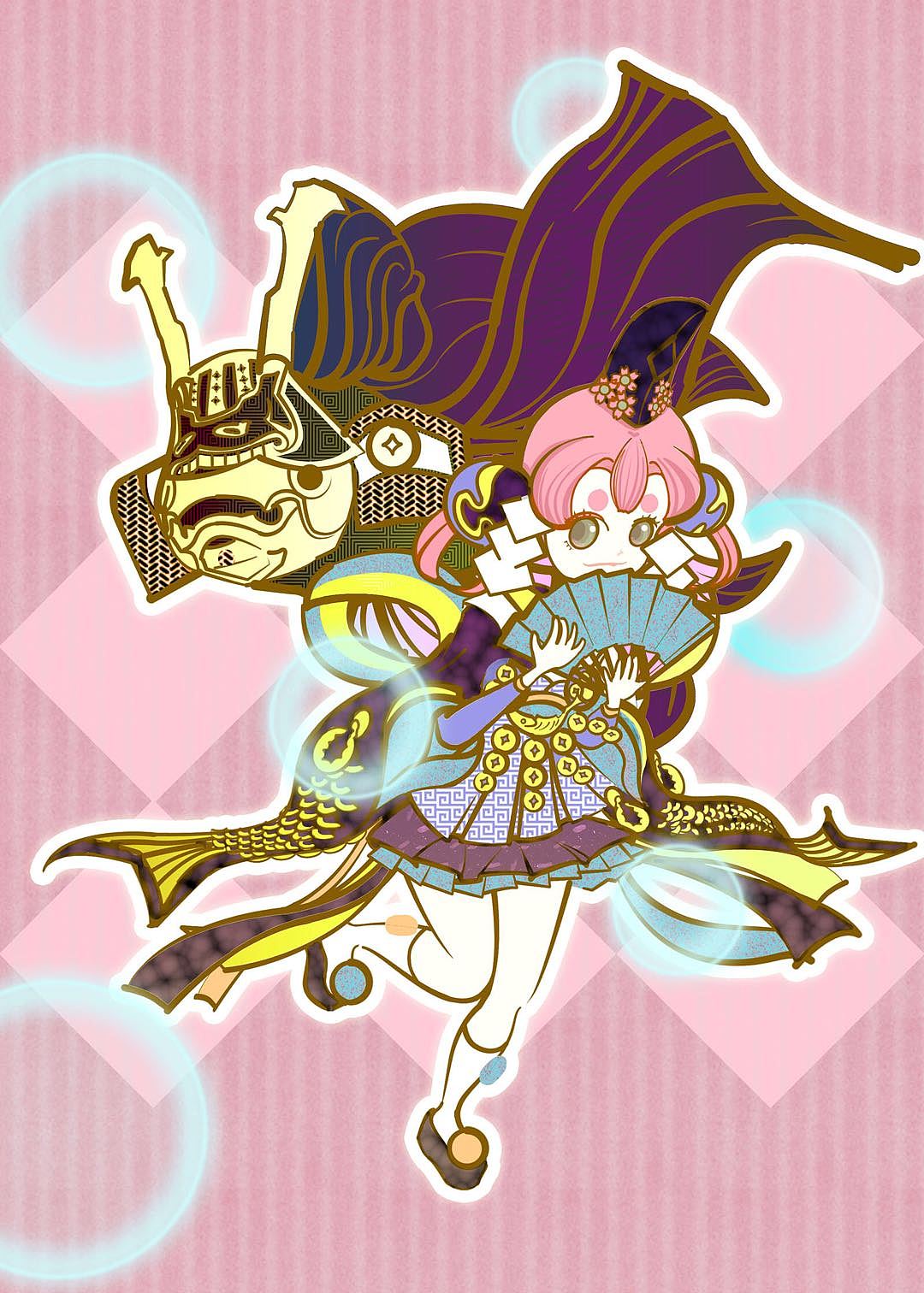 宇宙可爱的金鱼姬殿下（图ZMTY4MjIyMzQw） - 艺术插画 - 站酷设计师奔你妹原创素材 - 站酷ZCOOL