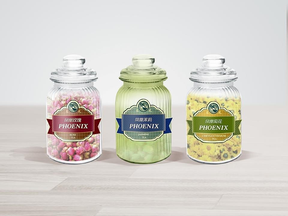 花茶玻璃瓶包装