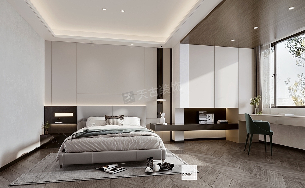 重庆力帆棠悦装修案例,力帆棠悦联排别墅现代代格设计