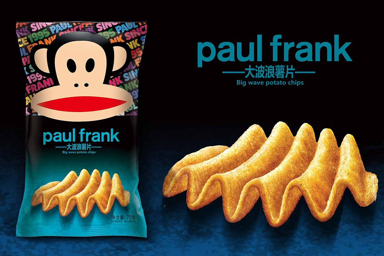 汇合案例｜paul frank大嘴猴~大波浪薯片（图ZMTQyOTQ2Mzc2） - 品牌 - 站酷设计师汇合品牌原创素材 - 站酷ZCOOL