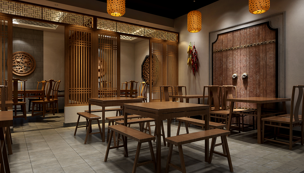 【三景装饰】有口福餐厅（图ZMTg4NTExMzMy） - 家装设计 - 站酷设计师sjzs原创素材 - 站酷ZCOOL
