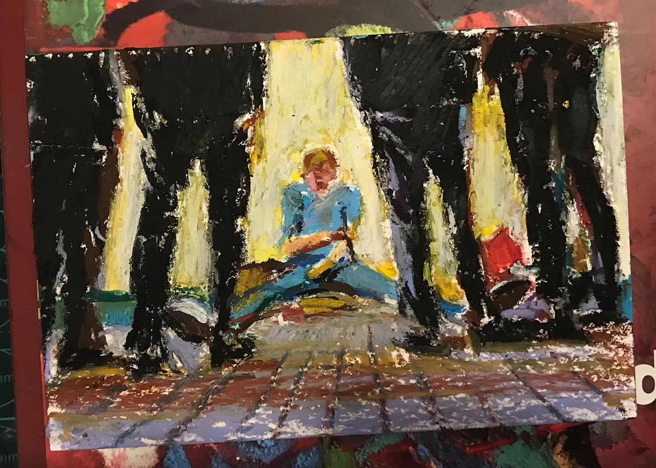 油画棒电影插画（图ZMjA2ODY0NTc2） - 其他 - 站酷设计师三文鱼干原创素材 - 站酷ZCOOL