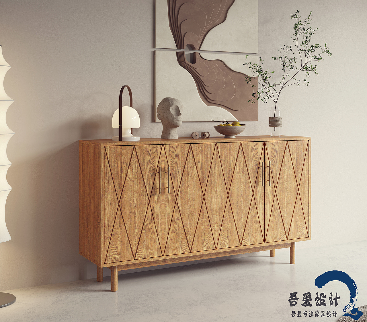北欧电视柜 极简风 家具设计 家具效果图 家具电商