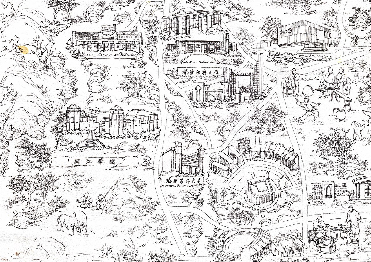 福州手绘地图线稿（图ZMTg2ODU0Nzk2） - 其他 - 站酷设计师Lao妖怪原创素材 - 站酷ZCOOL