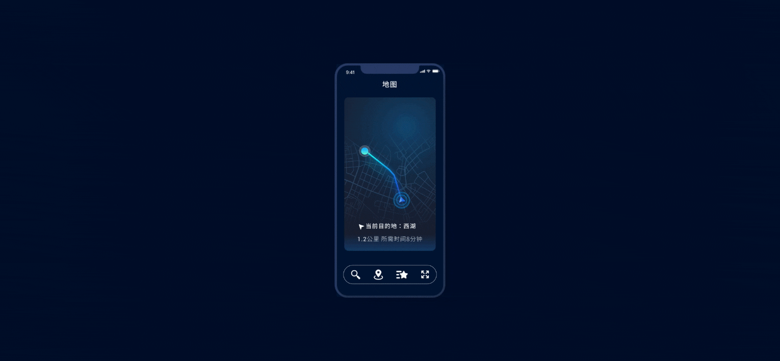 动效 隔空传输手机地图动效