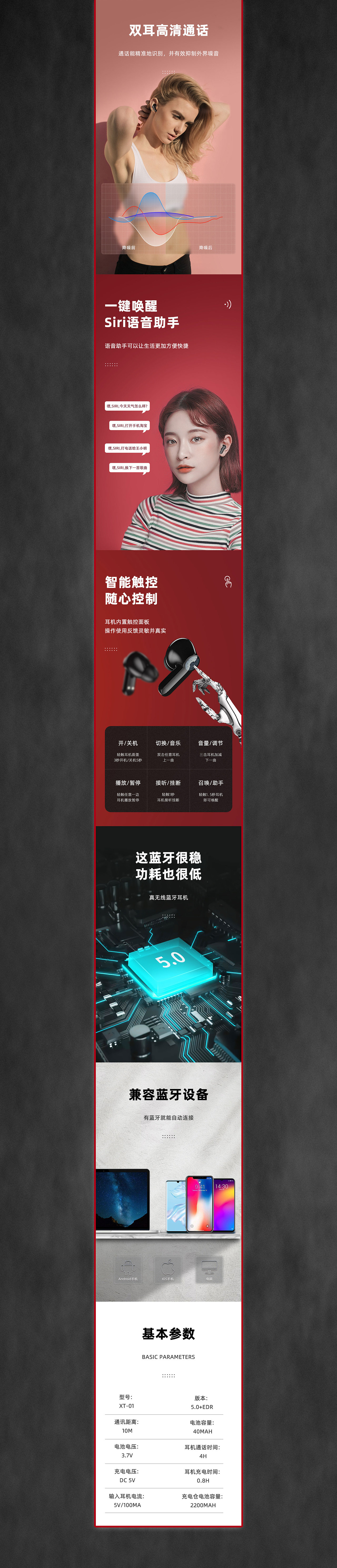 3c蓝牙耳机详情页合集×4（图ZMjI5NTI4MDA0） - 电商 - 站酷设计师佐尚E原创素材 - 站酷ZCOOL