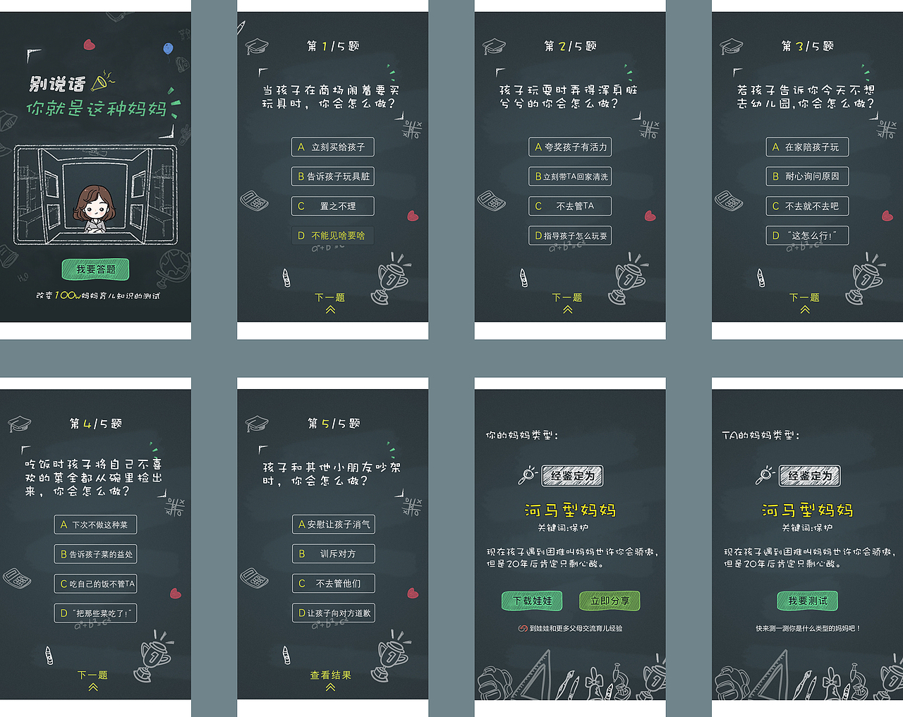 别说话 你就是这种妈妈 H5页面（图ZNjI0NTg2NjA=） - APP界面 - 站酷设计师刘梦迪mm原创素材 - 站酷ZCOOL