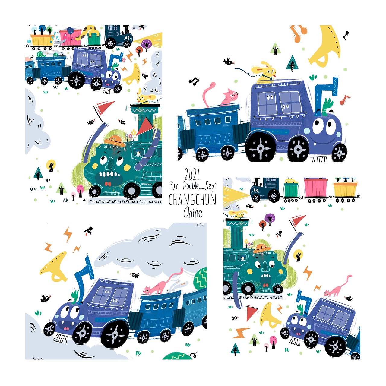 2021儿童插图板绘案例汇总