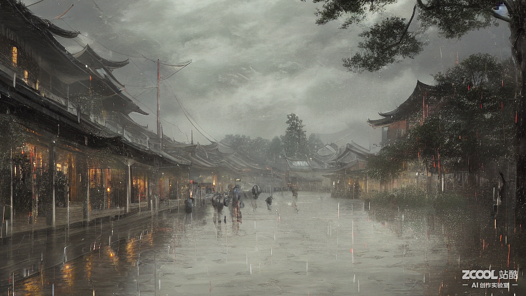 #AI创作实验室#清明时节雨纷纷