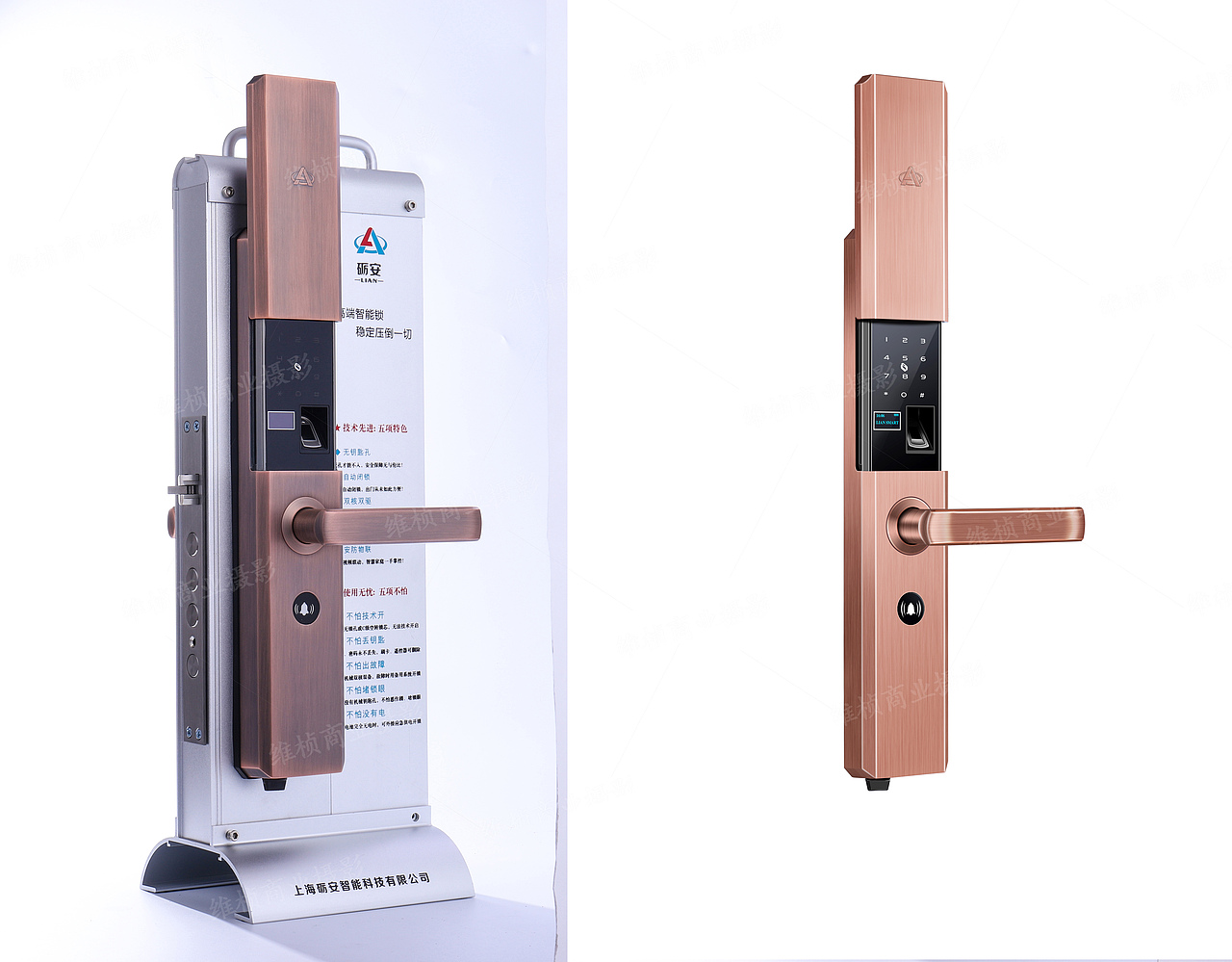 西安智能密码门锁拍摄精修 智能家电器产品拍摄精修