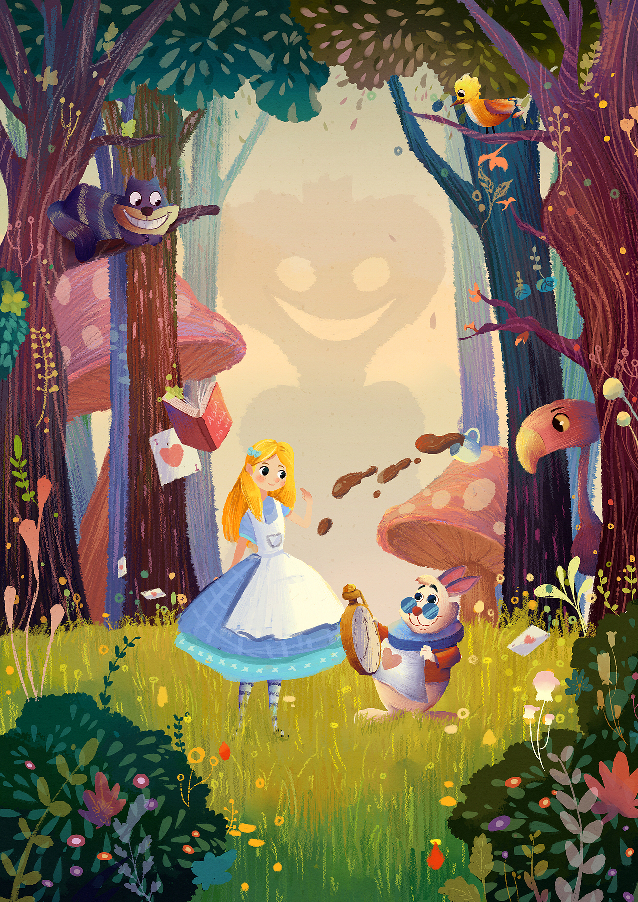 儿插练习 爱丽丝梦游仙境|插画|儿童插画|饲养圆lx_原创作品-站酷