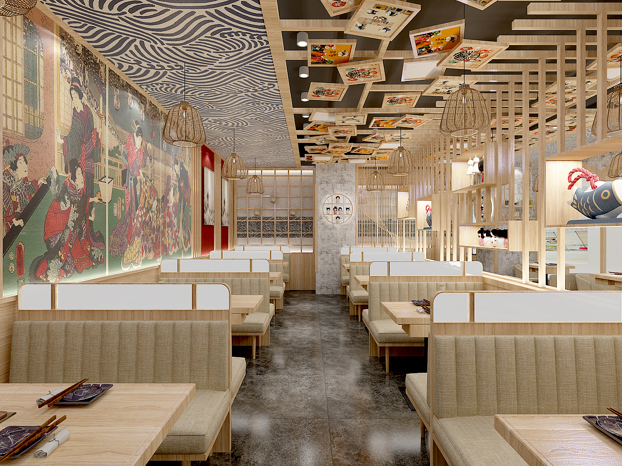 【再作/空间设计】北京"尚水长廊"日料店（图ZMTg5NTE5MjAw） - 家装设计 - 站酷设计师再作餐饮品牌设计原创素材 - 站酷ZCOOL