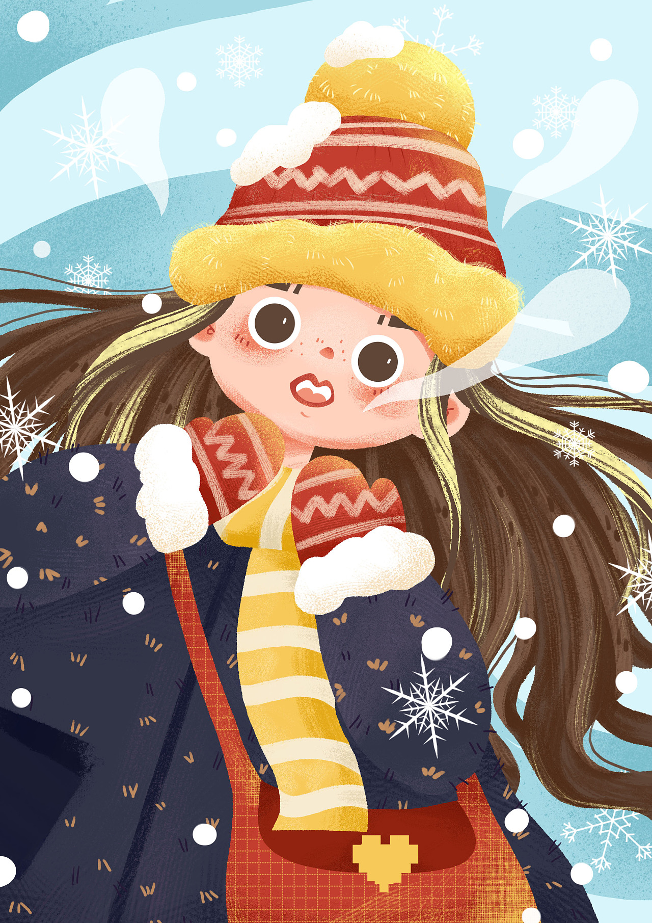 下雪天的小姑娘北京 |                      