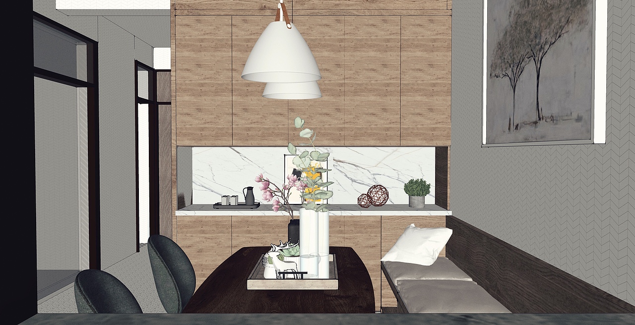 南京《光线》民宿门厅草图（图ZMTE4NTA5ODE2） - 家装设计 - 站酷设计师魏海潮原创素材 - 站酷ZCOOL