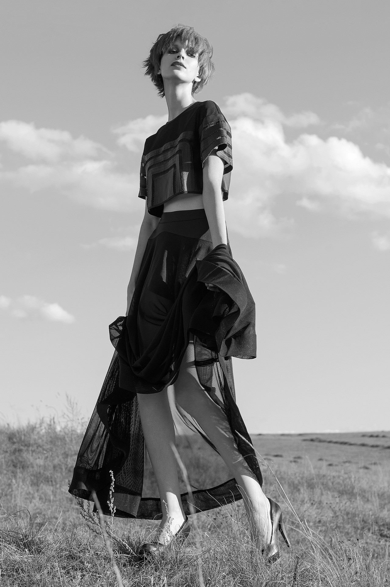 商业# #时尚# #服装大片#《塞罕坝》黑白系列