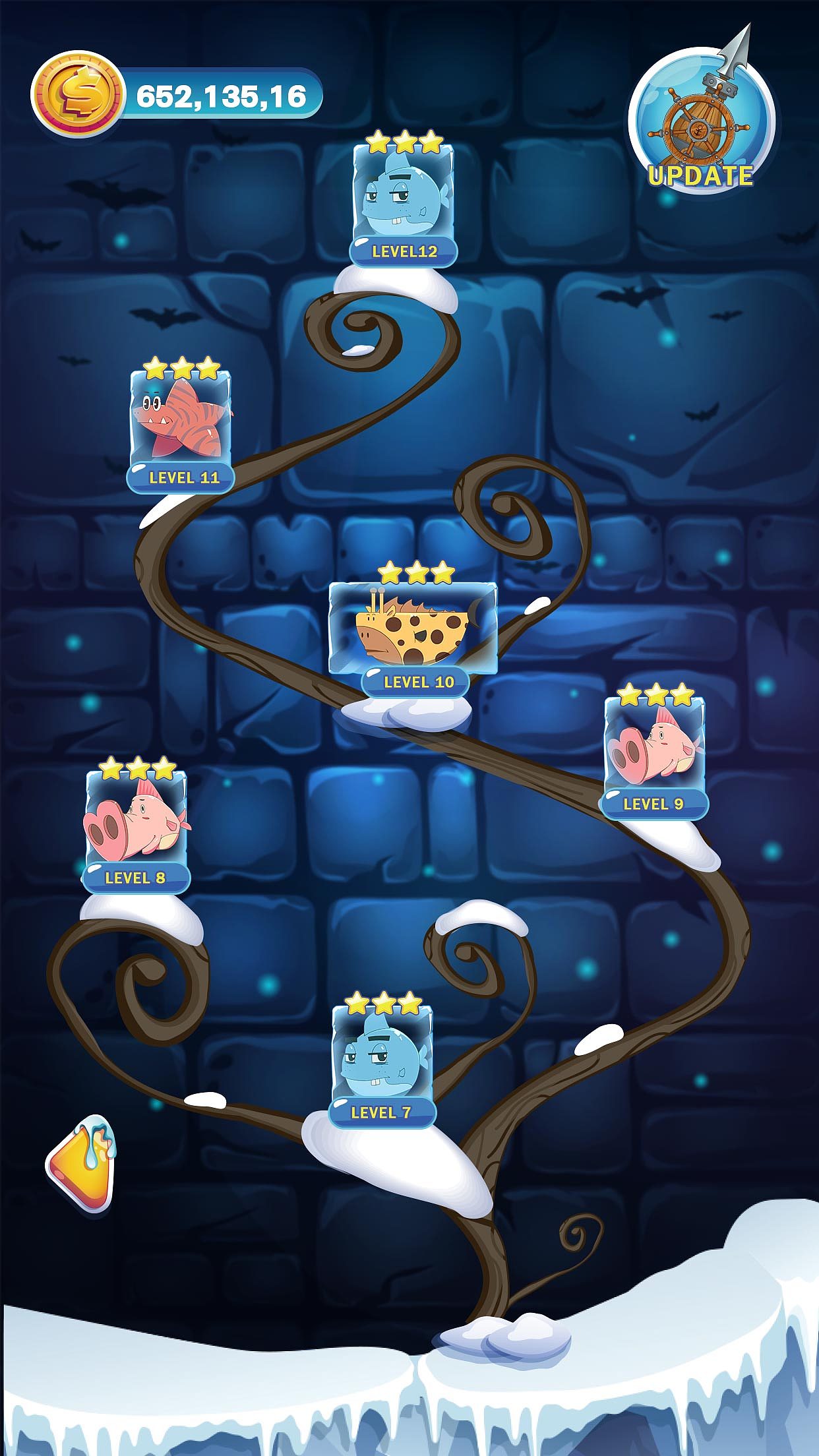 冰海捕鱼小游戏ui（图ZMjIwNzE5MDE2） - 游戏UI - 站酷设计师随便不好吗原创素材 - 站酷ZCOOL