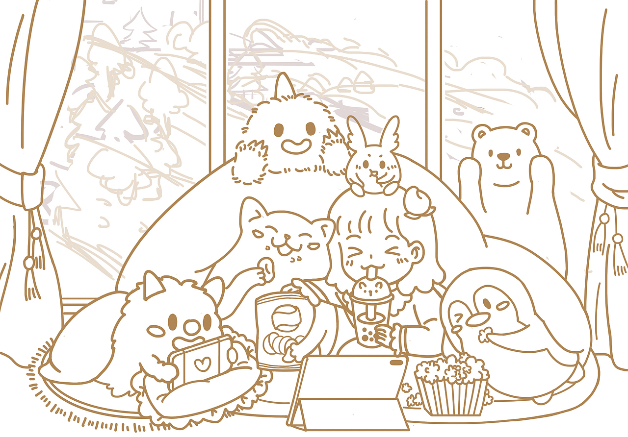 小寒❄️最冷的日子来啦（图ZMjM4NTI2Njk2） - 商业插画 - 站酷设计师夭夭桃Spring原创素材 - 站酷ZCOOL