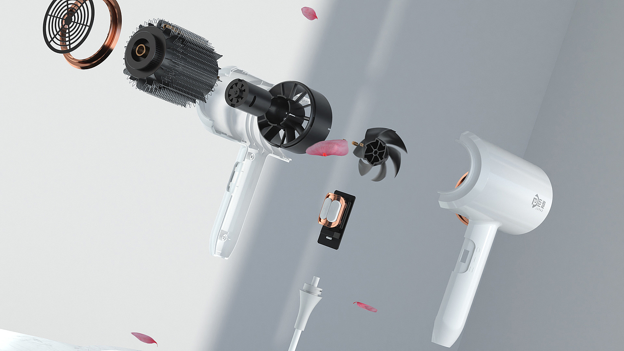 电吹风三维视频（图ZMjEyNjkxMTY0） - 动画/影视 - 站酷设计师亿意视频工作室原创素材 - 站酷ZCOOL
