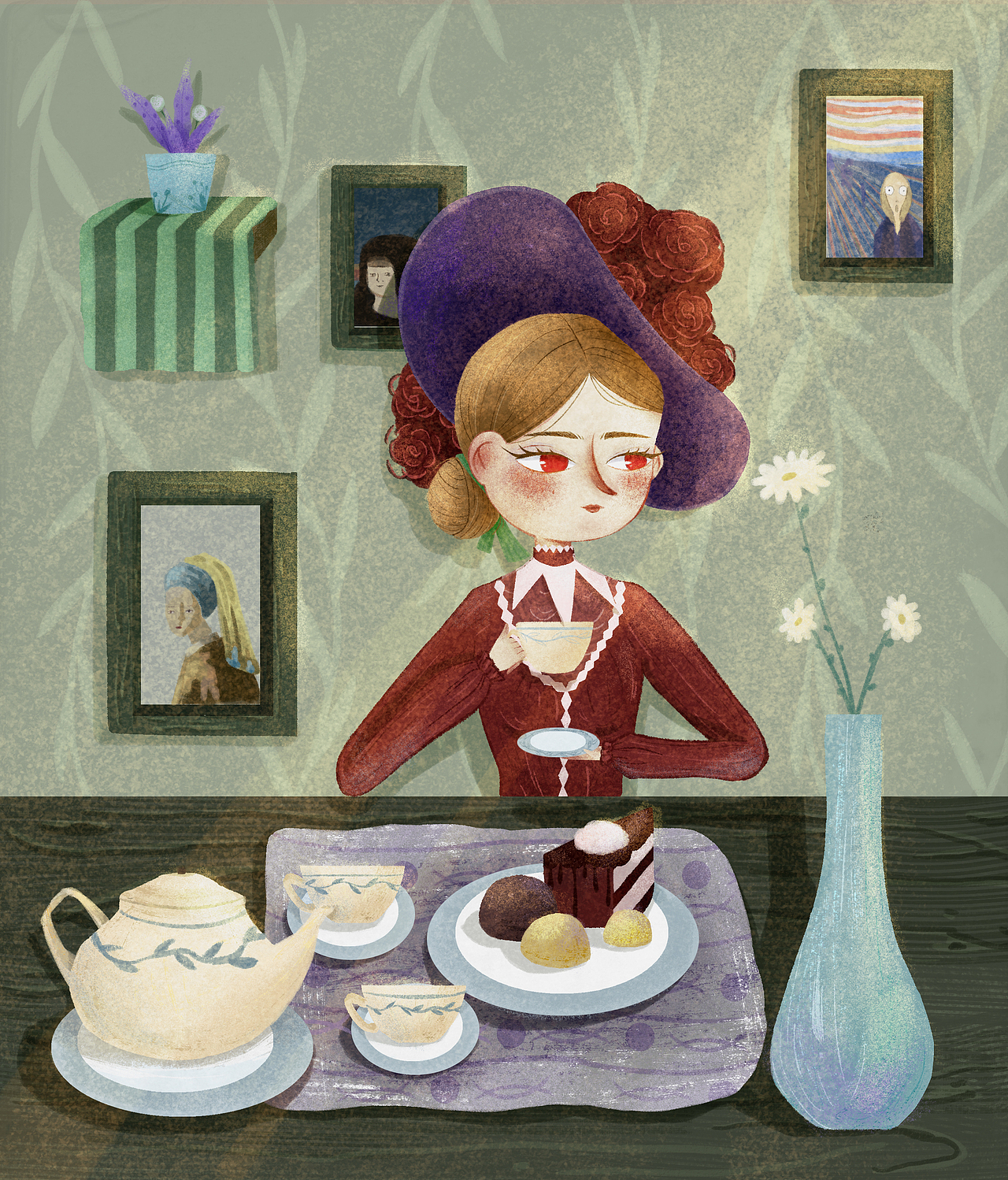 英式下午茶|插画|绘本|焦糖栗子w_原创作品-站酷zcool