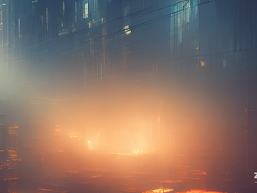 #AI创作实验室#橘子,烟雾,金光,赛博朋