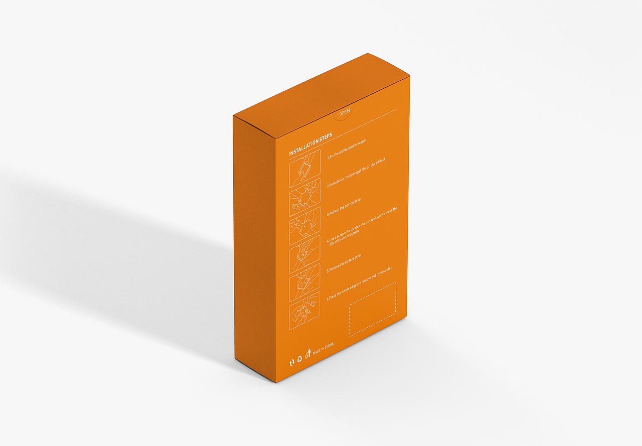 苹果iwatch水凝膜套装包装盒