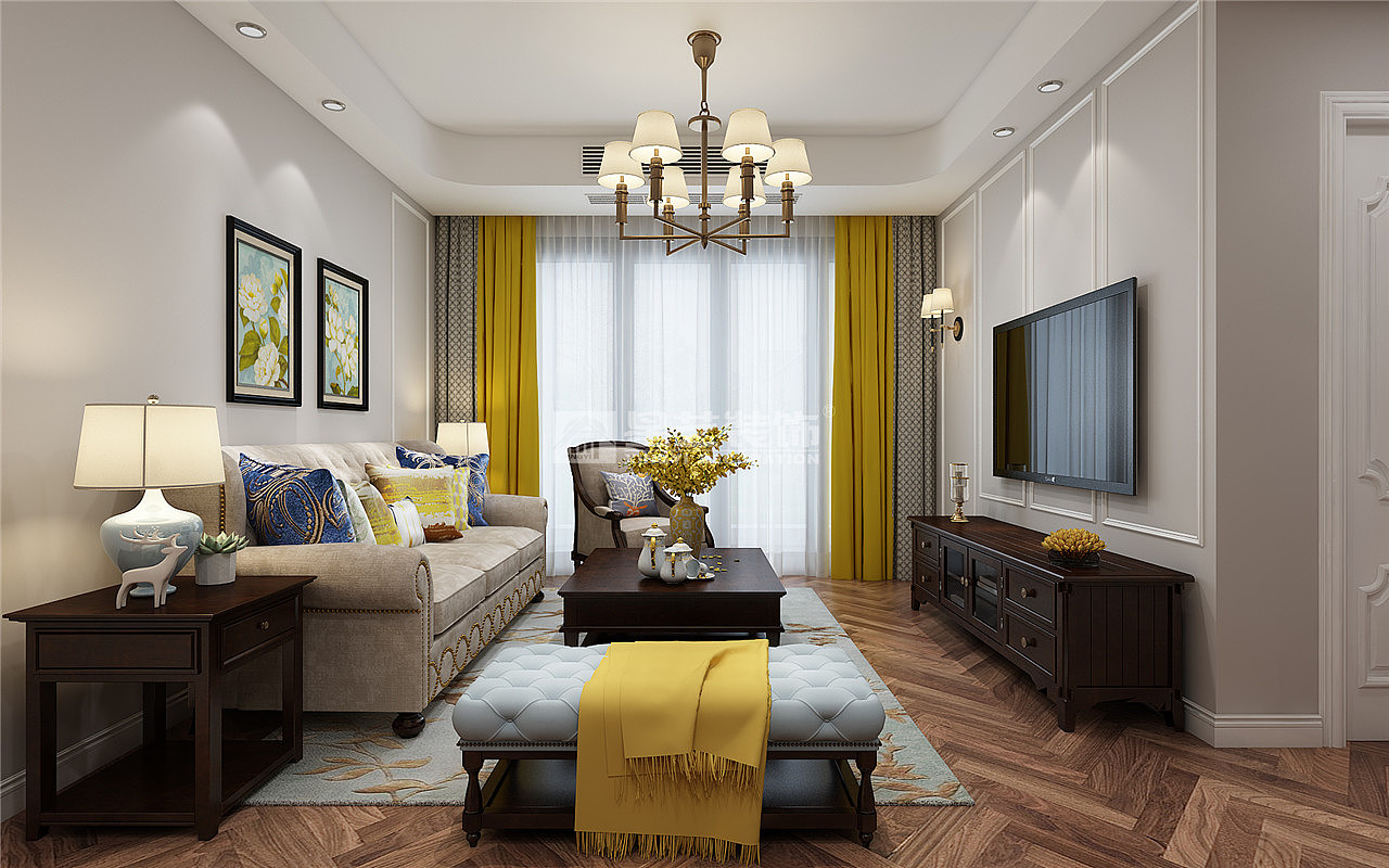 贵阳装修设计,美的林城色彩靓丽现代风居室!