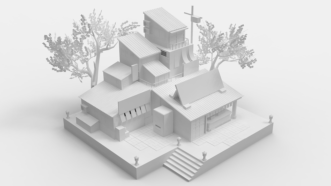 练习-日式建筑与配色练习