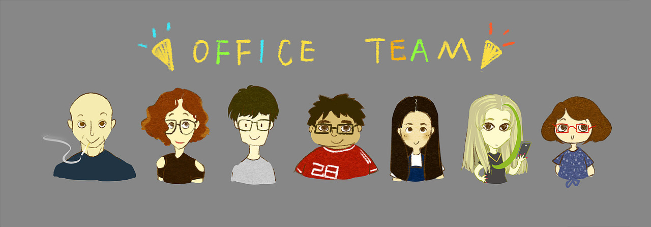 插画习作| My workmates（图ZNjk0NjkyNDQ=） - 创作习作 - 站酷设计师莎白原创素材 - 站酷ZCOOL