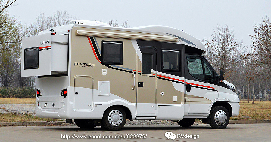 new daily 自行式t型房车,后部可拓展型.