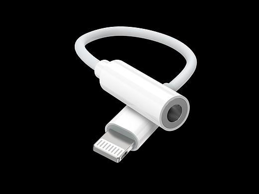 耳机转接器产品渲染