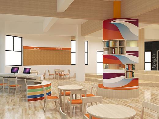 图书馆设计 中小学思源实验学校图书馆阅览室设计施工