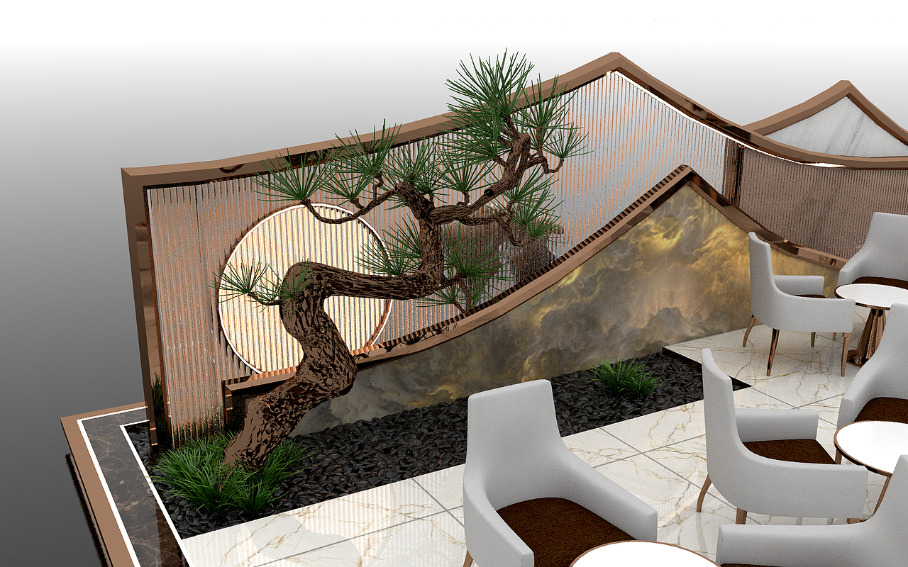 展位设计20210620新中式（图ZMjU5NjQzMjY4） - 展陈设计 - 站酷设计师千花之树原创素材 - 站酷ZCOOL