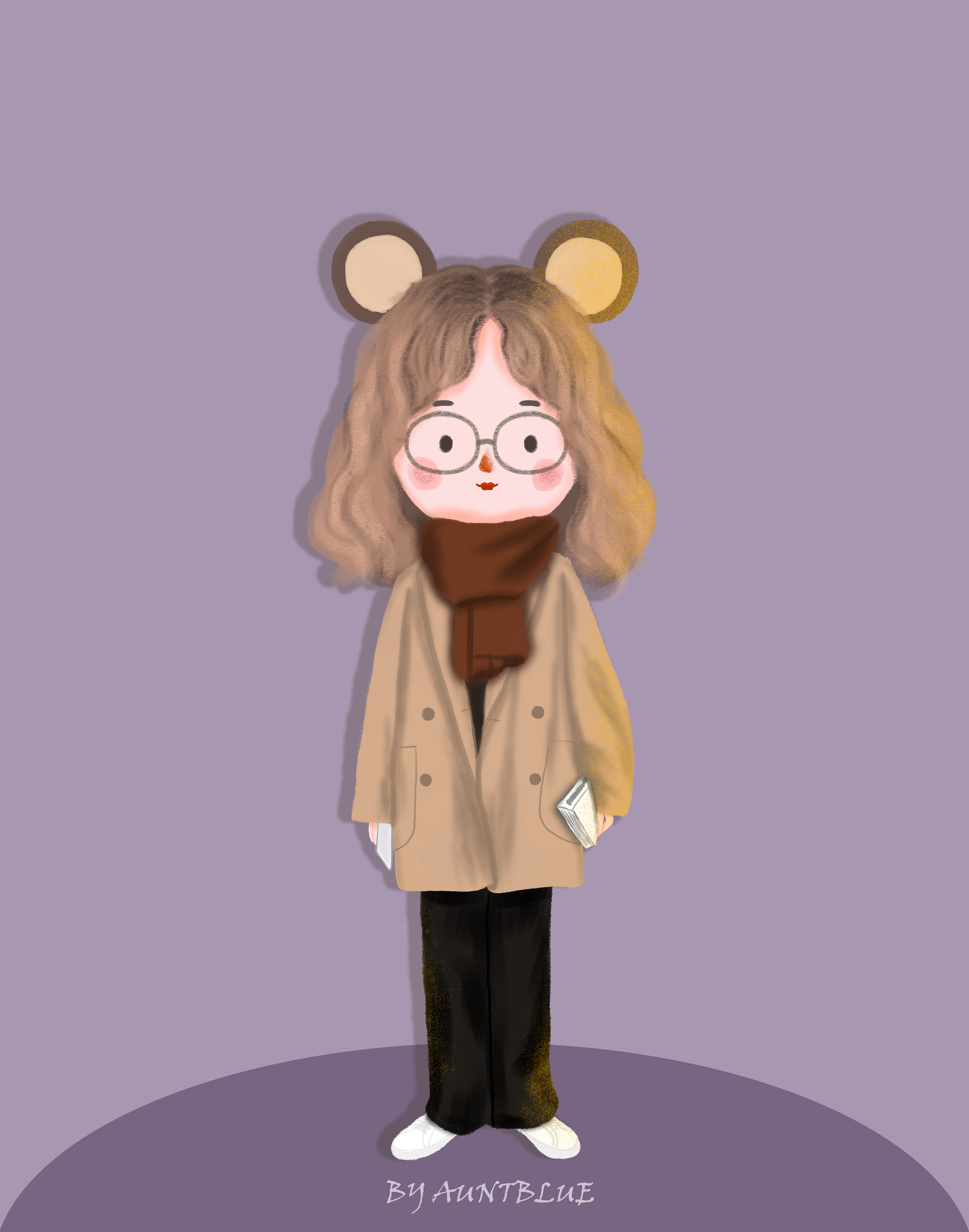 蓝衣家的大头小姑娘|插画|插画习作|张蓝弋auntblue - 原创作品