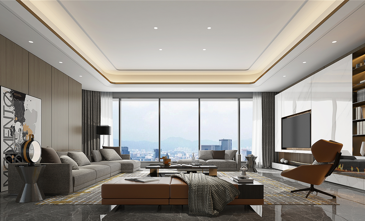 丶工作______The living room——#张嘉胤（图ZMjA2MjQ0Njky） - 家装设计 - 站酷设计师张嘉胤丶原创素材 - 站酷ZCOOL