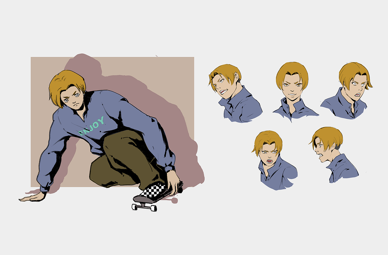 一套关于滑板的设定（图ZMTI3ODI2NTY4） - 创作习作 - 站酷设计师Greengreen7原创素材 - 站酷ZCOOL