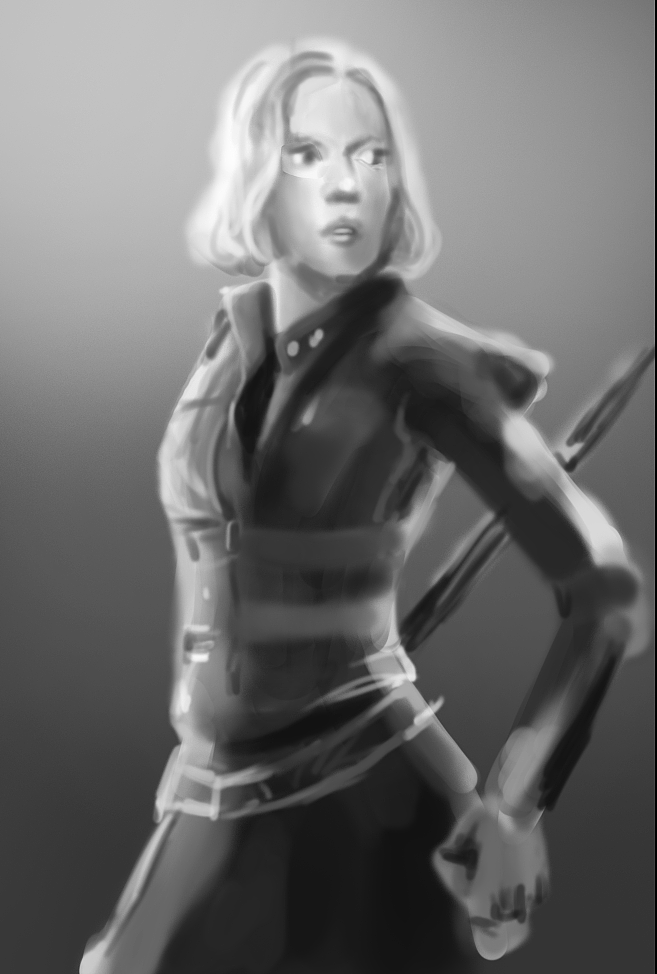 复联黑寡妇临摹（图ZMTE2NDg4MjQ4） - 创作习作 - 站酷设计师怕热的包子原创素材 - 站酷ZCOOL