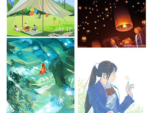 色彩打卡（个人主页-ZNTg2ODc4MTY=） - 创作习作 - 站酷设计师月亮光光原创素材 - 站酷ZCOOL