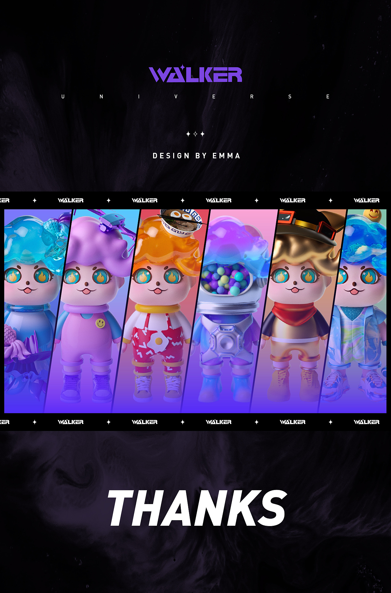 【walker沃克】原创系列盲盒|平面|ip形象|cm_walker - 原创作品